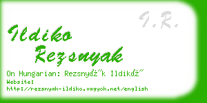 ildiko rezsnyak business card